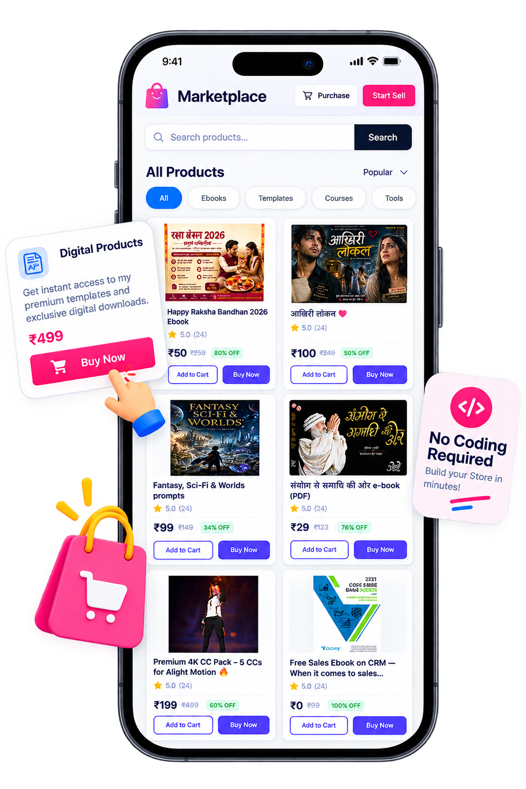 CreatorPay Storefront Mockup